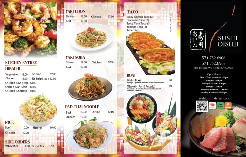 Sushi Oishii Menu - Page 1